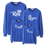 king queen prince princess outfits clothes dad clothing for family matching hoody mother daughter look mom dress and me baby set - Fashion Hunter