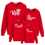 king queen prince princess outfits clothes dad clothing for family matching hoody mother daughter look mom dress and me baby set - Fashion Hunter