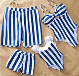 Family Look Mother Daughter Bikini Swimsuits Mommy Dad and Me Matching Clothes Father Son Swimwear Shorts Beach Dresses Outfits - Fashion Hunter