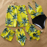 Family Look Mother Daughter Bikini Swimsuits Mommy Dad and Me Matching Clothes Father Son Swimwear Shorts Beach Dresses Outfits - Fashion Hunter