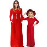 mother daughter dresses for family matching clothes mommy and me outfits look mum girl dress mom mama baby clothing christmas - Fashion Hunter