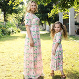 sleeveless striped mother daughter dresses family look mommy and me clothes mom mum baby dress women and girls matching outfits - Fashion Hunter