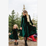 Autumn Winter Mother Daughter Velvet Dress Family Matching Outfits Mommy And Me Dresses Clothes Mom Girls Ruffles Robe - Fashion Hunter