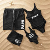 Family Swimsuit One-Piece Mother Daughter Bikini Dad Son Swim Shorts Mommy and Me Matching Swimwear Clothes Outfits Sand Dress - Fashion Hunter