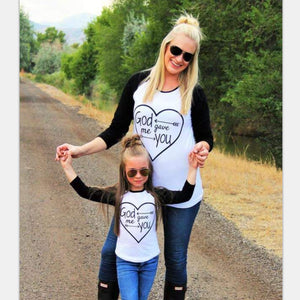 Family matching outfits mother daughter tshirt - Fashion Hunter