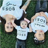 mommy and me mother daughter clothes family matching outfits look tshirt mom Father son baby Boys Girls Mini Boss t-shirt dress - Fashion Hunter