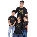 family matching clothes outfits look father mother daughter son crown tshirt clothing daddy mommy and me baby dresses king queen - Fashion Hunter