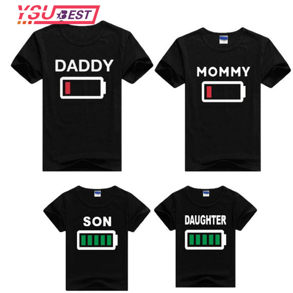 Family Matching Clothes Look Matching Outfits Clothes Dad Mom Daughter Son T-shirt for Daddy Mommy and Me Baby Girl Boy Clothing - Fashion Hunter