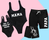 Family Look Mother Daughter Bikini Swimsuits Mommy Dad and Me Matching Clothes Father Son Swimwear Shorts Beach Dresses Outfits - Fashion Hunter