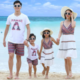 Beach family matching outfits look mother daughter tank dresses dad son mommy and me clothes mom daughter son holiday clothing - Fashion Hunter