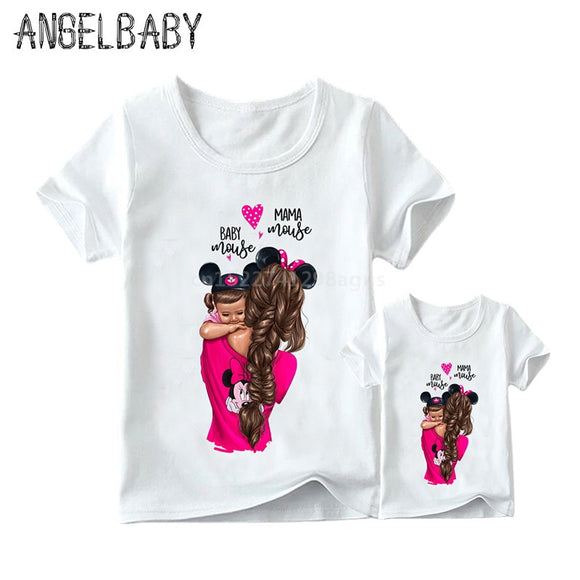 Matching Family Outfits Super Mom and Daughter Print Funny Tshirt - Fashion Hunter